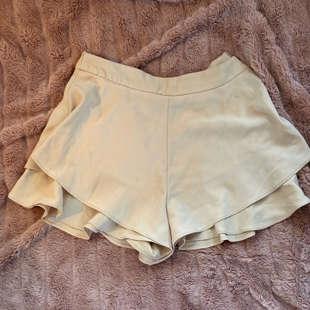 zara ruffle skort